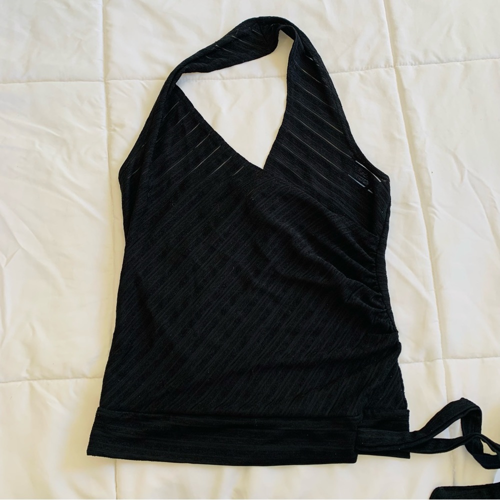 Misope Black Halter Top Size XS